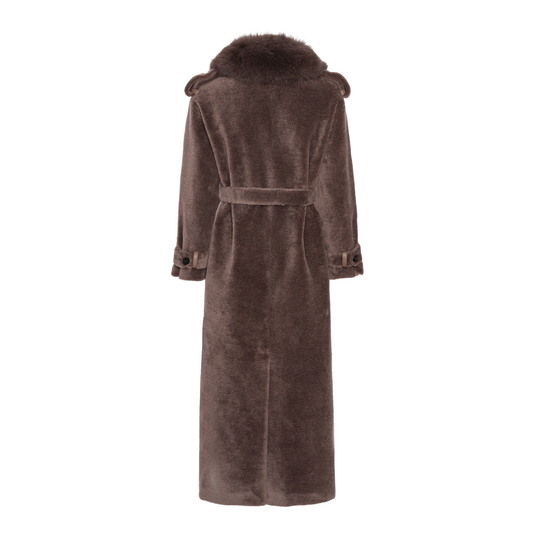 CRAWFORD COAT // DUSTY BROWN