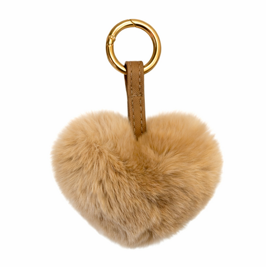 KEYCHAIN HEART // CARAMEL