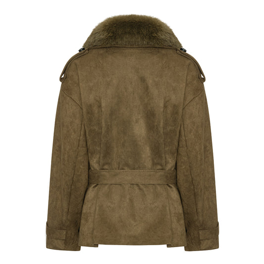 BELTED JACKET // OLIVE