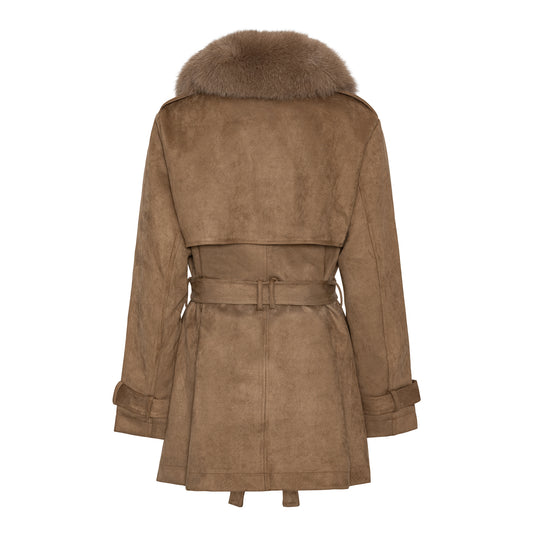 TRENCHCOAT SHORT // SAND