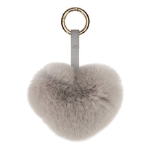 Load image into Gallery viewer, PELSNØGLERING HEART // LIGHT GREY