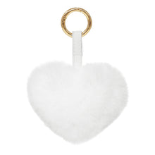 Load image into Gallery viewer, PELSNØGLERING HEART // WHITE
