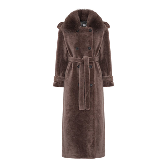 CRAWFORD COAT // DUSTY BROWN
