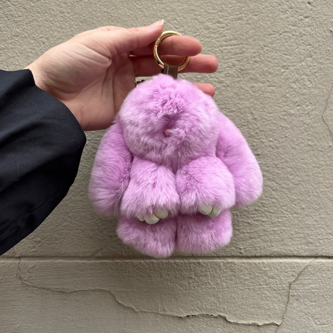 PELSNØGLERING BUNNY 15 CM // PURPLE