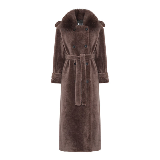 CRAWFORD COAT // DUSTY BROWN