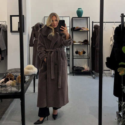 CRAWFORD COAT // DUSTY BROWN