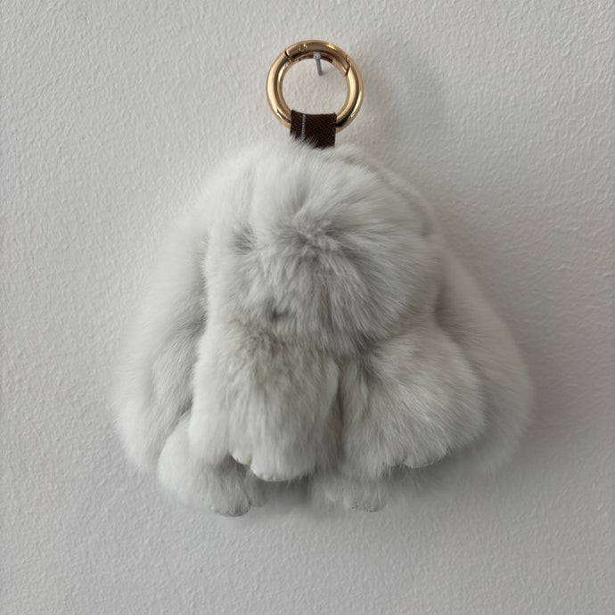 PELSNØGLERING BUNNY (S) // LIGHT GREY