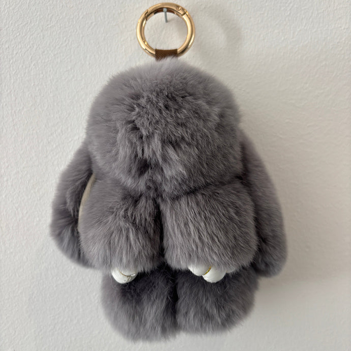 PELSNØGLERING BUNNY (M) // IRON GREY