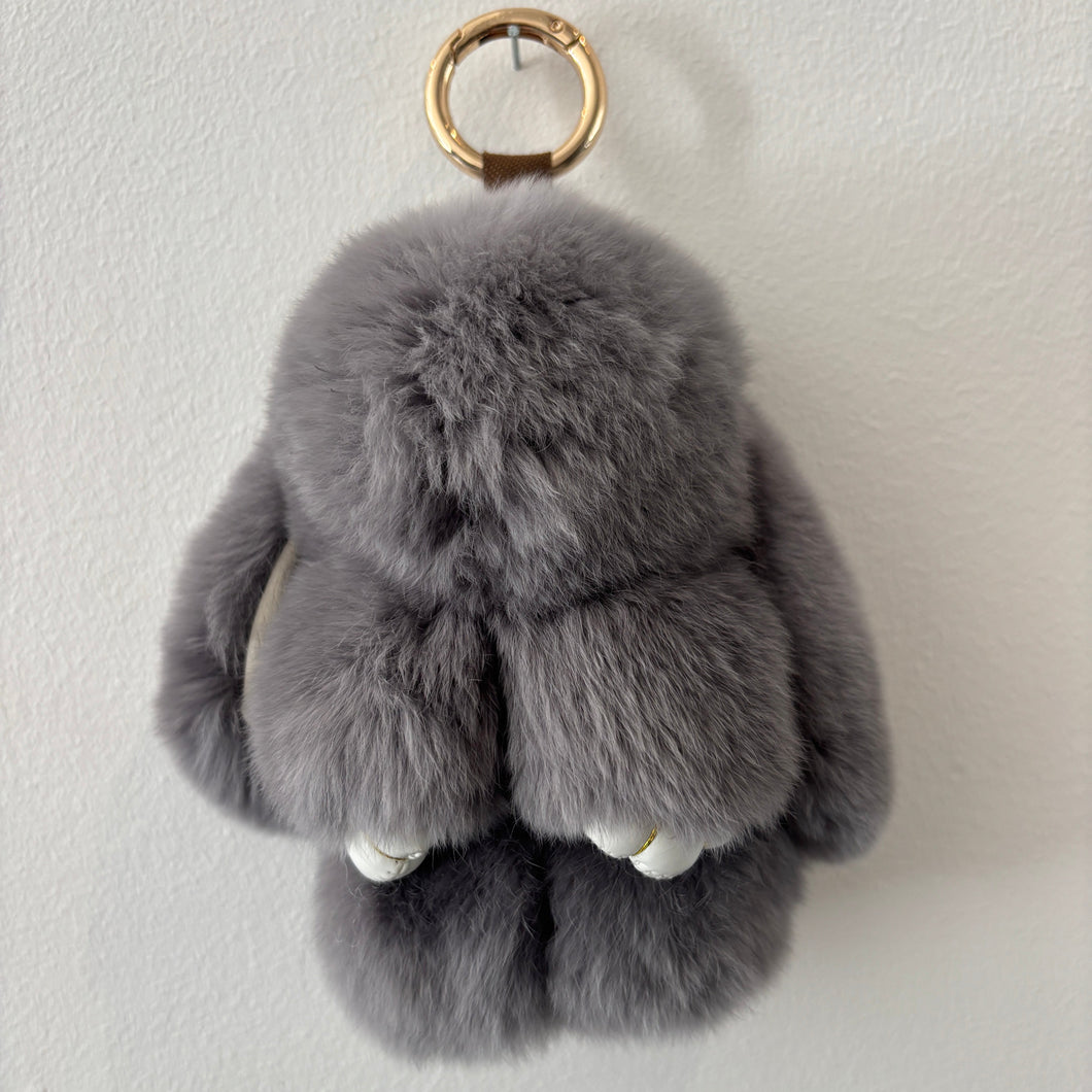 PELSNØGLERING BUNNY (M) // IRON GREY