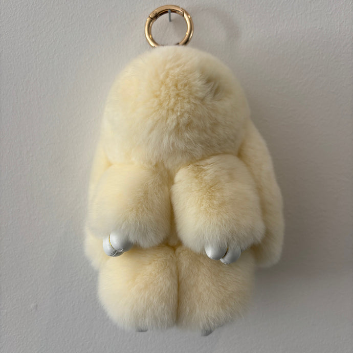 PELSNØGLERING BUNNY (L) // LIGHT YELLOW