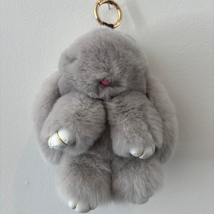 PELSNØGLERING BUNNY (L) // LIGHT GREY