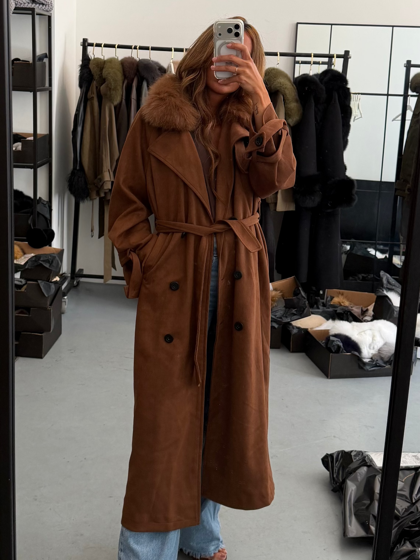 TRENCHCOAT LONG // BROWN CARAMEL