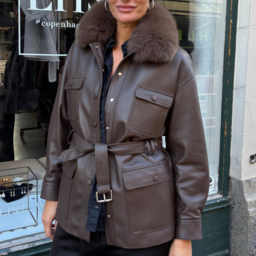STELLA JACKET // BROWN LEATHER