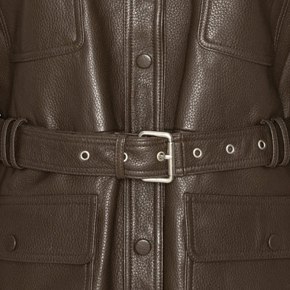STELLA LEATHER JACKET // BROWN