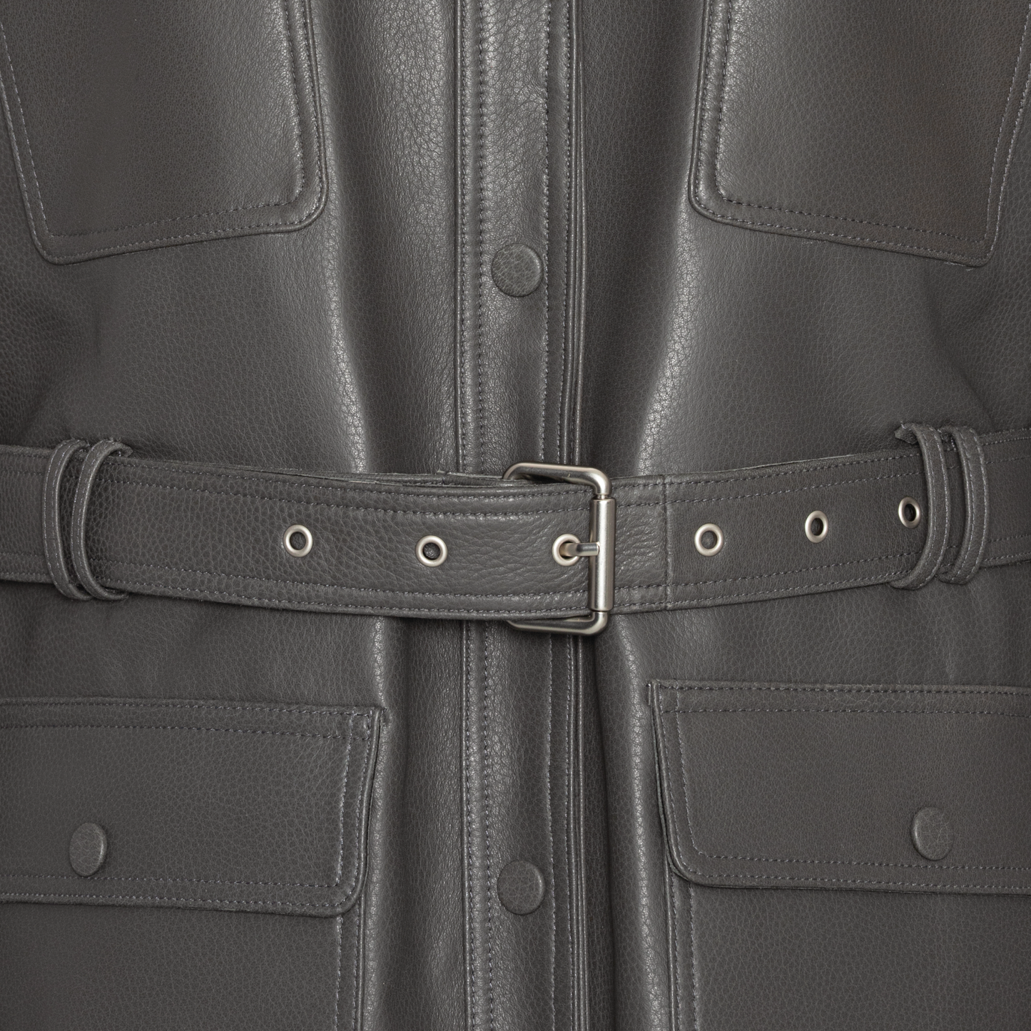 STELLA LEATHER JACKET // GREY