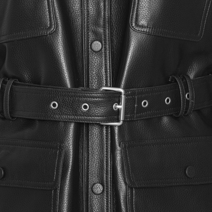 STELLA LEATHER JACKET // BLACK (Sample)