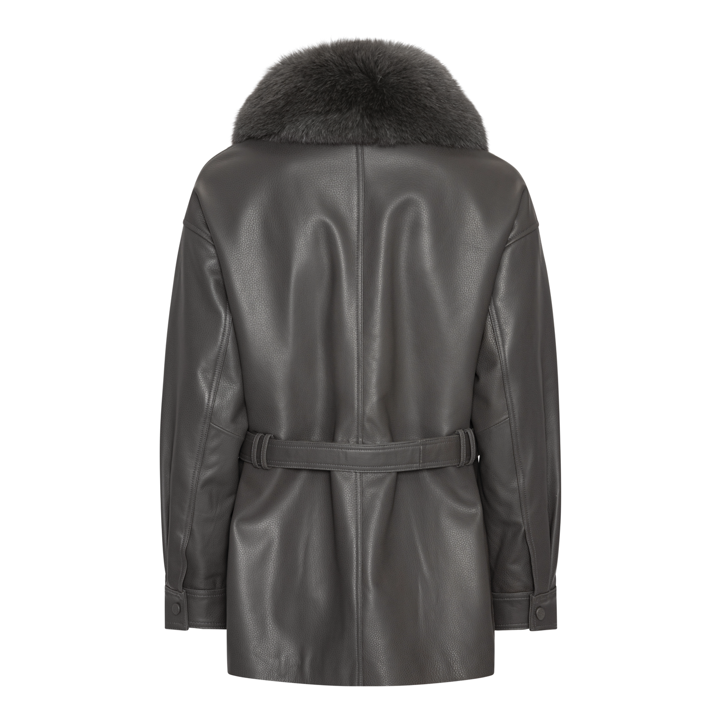 STELLA LEATHER JACKET // GREY