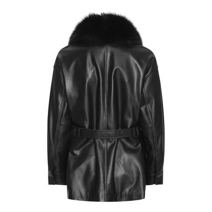 STELLA LEATHER JACKET // BLACK (Sample)