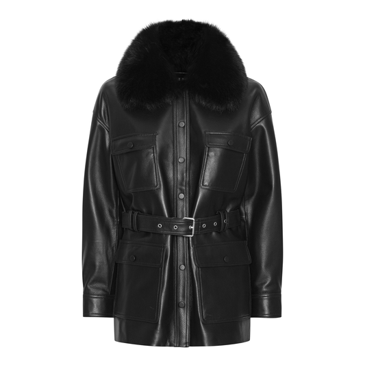 STELLA LEATHER JACKET // BLACK