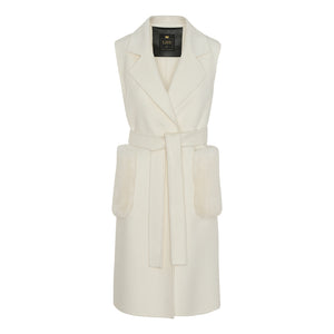 CASHMERE VEST // CREAM