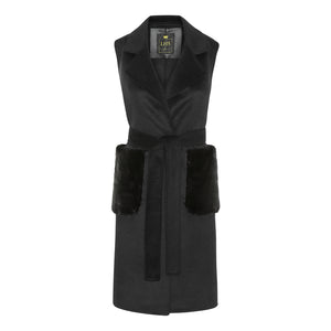 CASHMERE VEST // BLACK