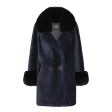 Load image into Gallery viewer, TEDDY CLASSIC // MIDNIGHT BLUE W. BLACK FUR
