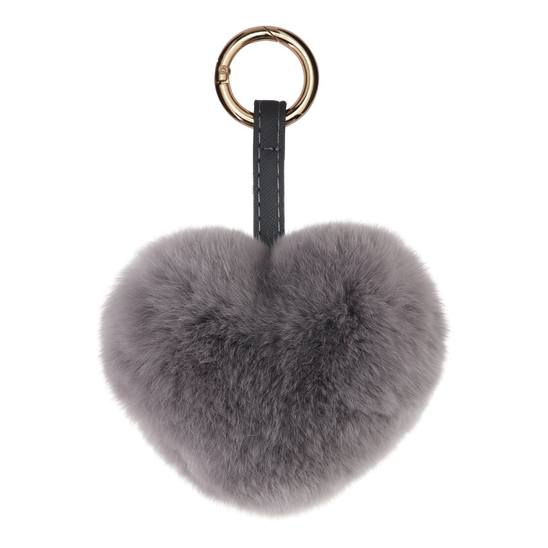 KEYCHAIN HEART // DARK GREY