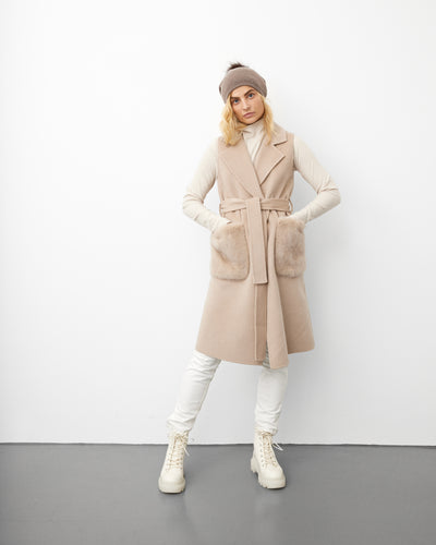 CASHMERE VEST // BEIGE