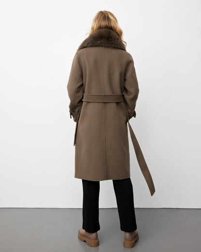 CELINE COAT // ARMY BROWN