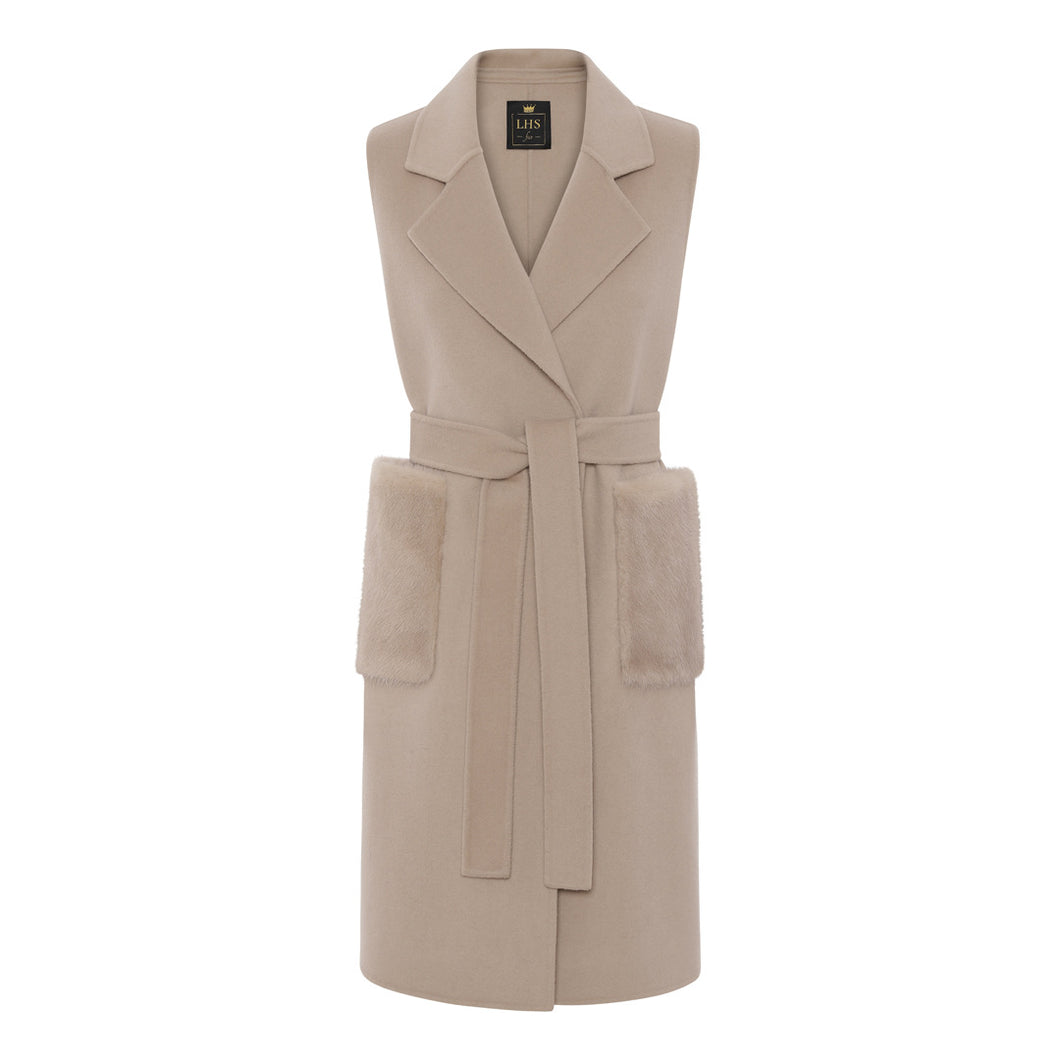 CASHMERE VEST // BEIGE