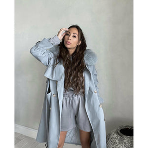 TRENCHCOAT // BLÅGRÅ