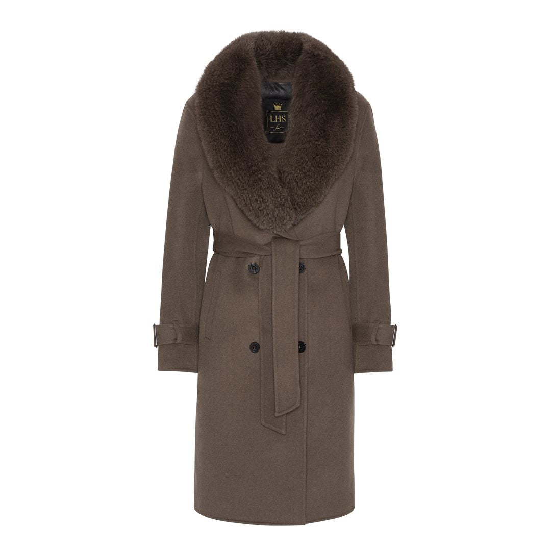 CELINE COAT // ARMY BROWN